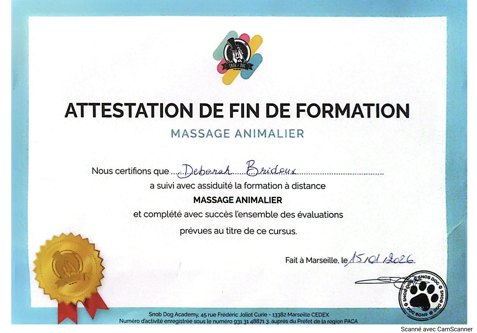 FIN DE FORMATION